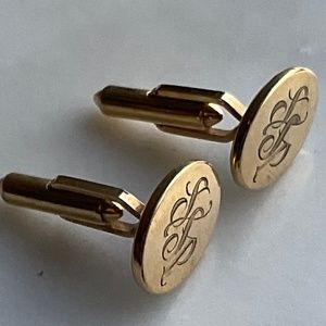 Vintage KREMENTZ Engraved initials "SSP" Monogramed Cuff Links